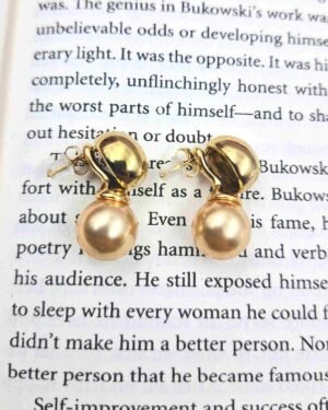 Sriasmi 2 IN 1 Demi-fine Stainless Steel Waterproof Stud Earrings